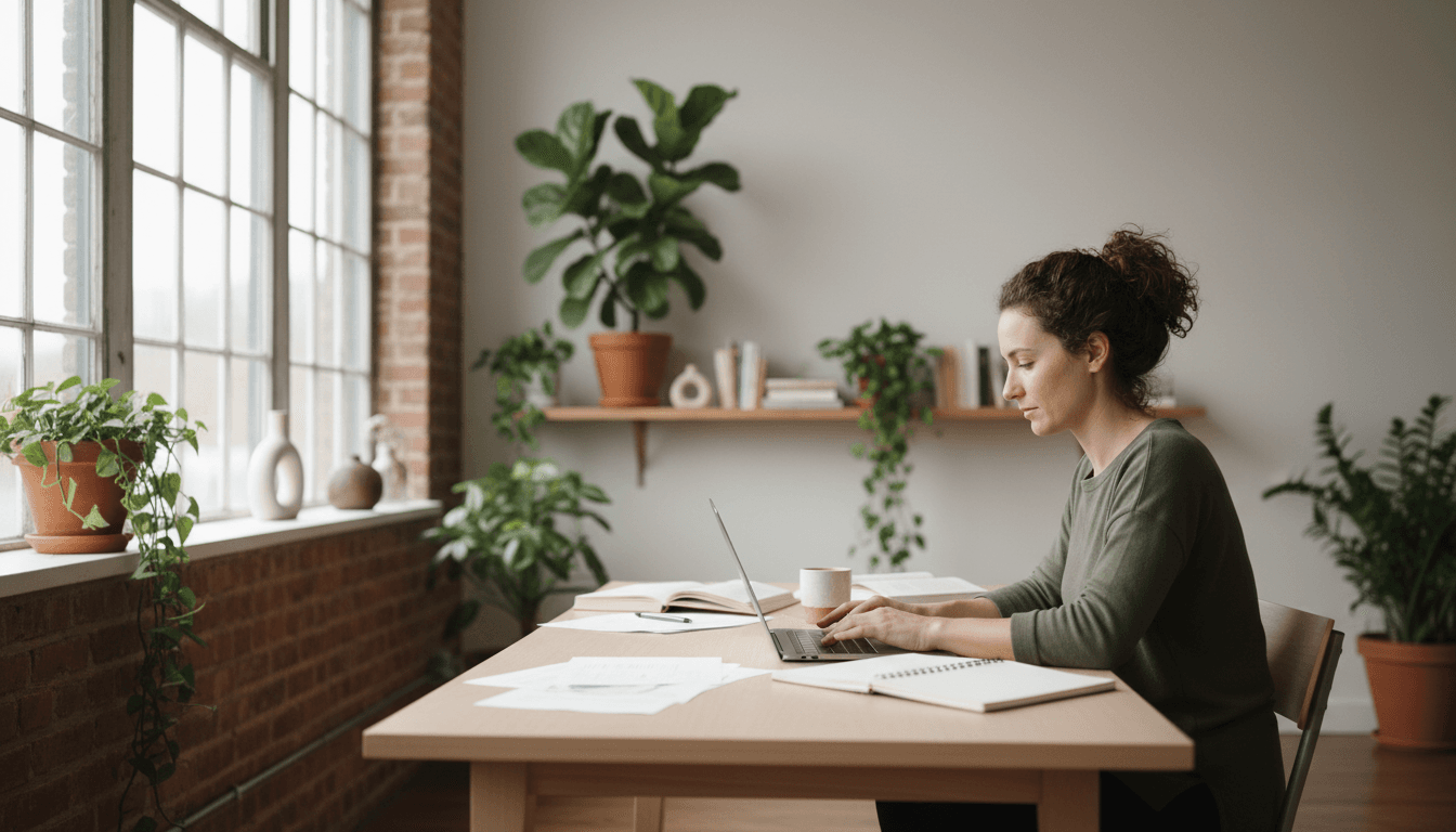 Clean media management workspace in a modern Los Angeles office